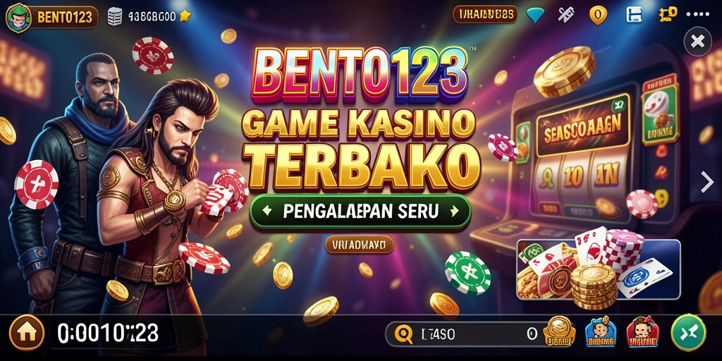 Screenshot utama BENTO123 menampilkan gameplay Kasino yang seru dan interaktif.