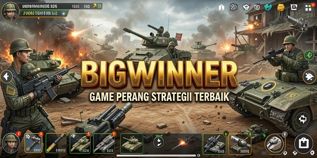 Screenshot BIGWINNER menampilkan pertempuran mendebarkan dengan grafik fantastis.