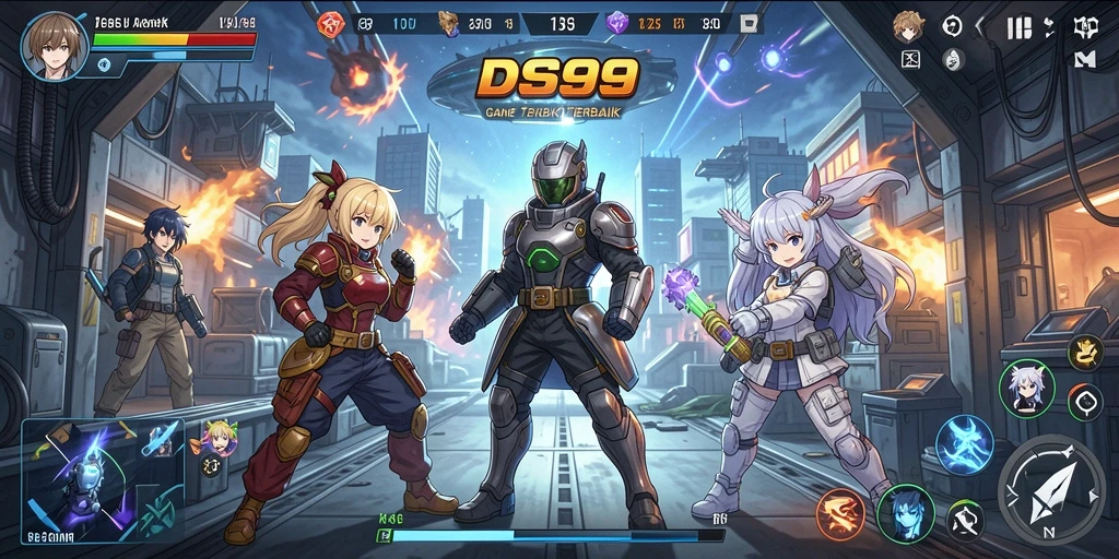 Menampilkan karakter dan dunia yang penuh warna dalam DS99.