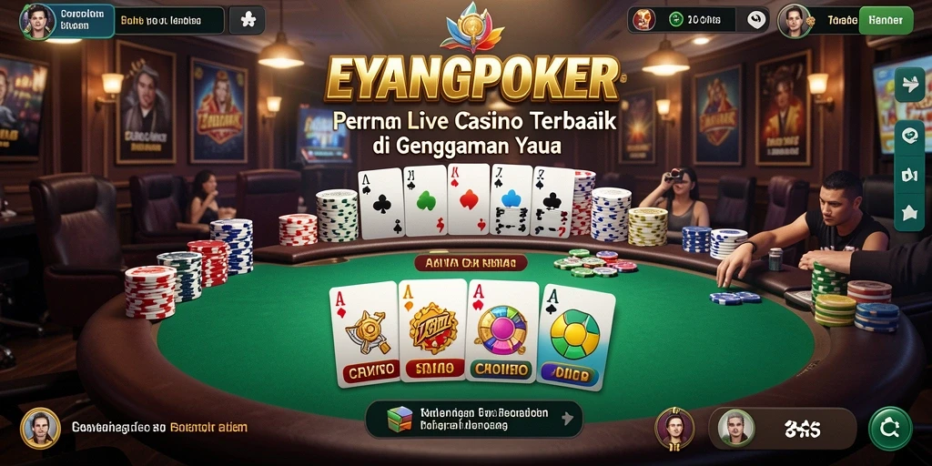 Tampilan gameplay Live Casino yang mendebarkan di EYANGPOKER.