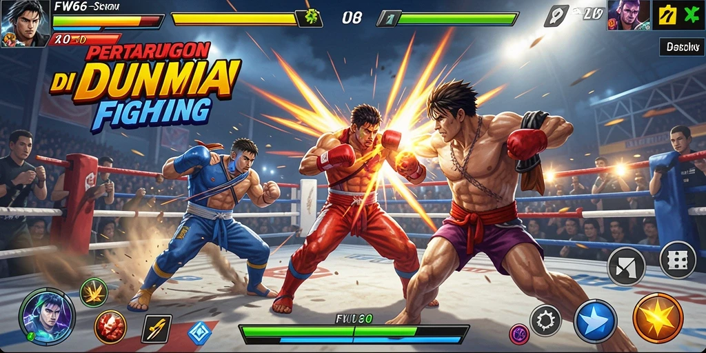 Tampilan seru gameplay pertarungan di FW66.