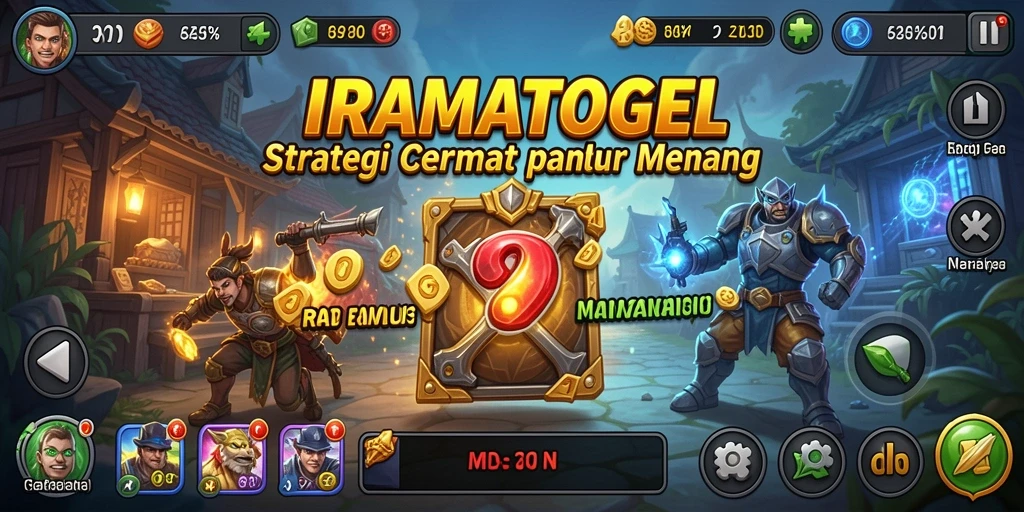 Tampilan gameplay menyerupai medan perang strategi yang mendebarkan.
