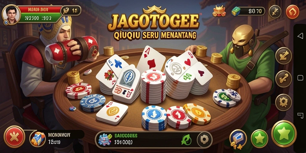 Screenshot gameplay QiuQiu JAGOTOGEL dengan antarmuka yang menarik.