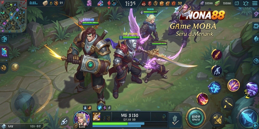 Tampilan gameplay seru dari NONA88 dengan karakter yang beragam.