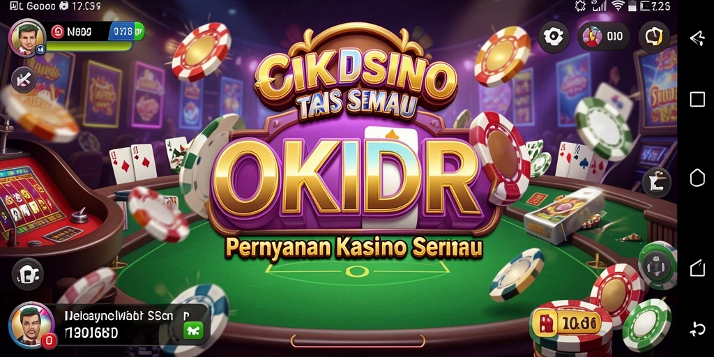 Tangkapan layar menampilkan aksi seru dalam permainan Kasino OKIDR.