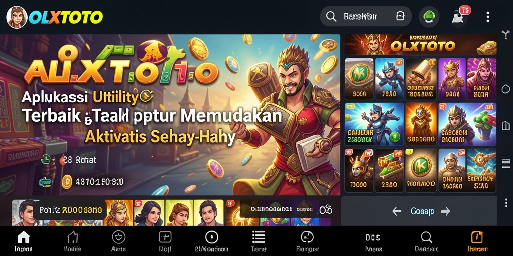 Tampilan antarmuka OLXTOTO dengan fitur-fitur Utility yang berguna.