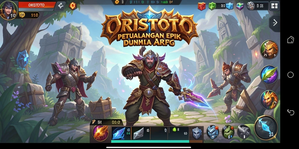 Tangkapan layar ORISTOTO menampilkan pertarungan seru dalam dunia ARPG.