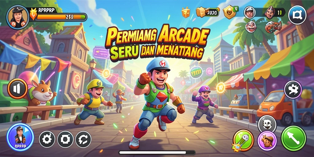 Tangkapan layar menunjukkan gameplay seru dari RPRPRP dengan berbagai tantangan.