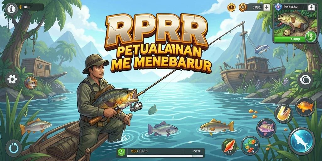 Tampilan gameplay RPRR menampilkan pengalaman memancing yang seru dan menantang.