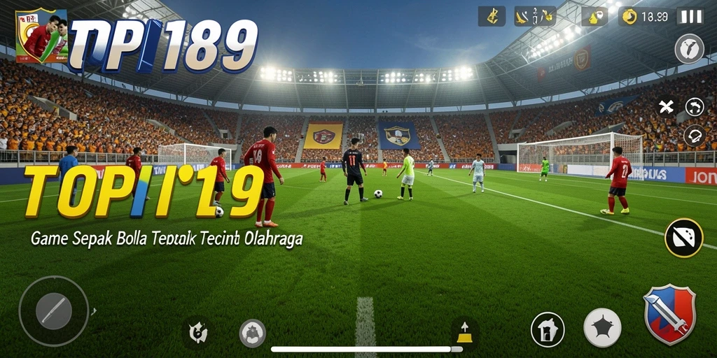 Screenshot gameplay terbaik dari TOPI189 yang menunjukkan aksi sepak bola.