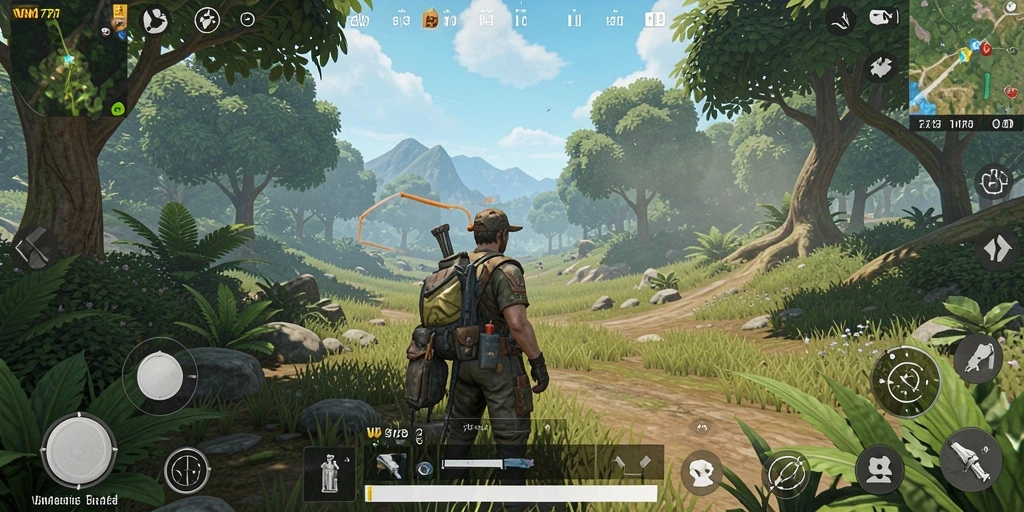 Tampilan gameplay VM777 penuh dengan eksplorasi dunia terbuka.